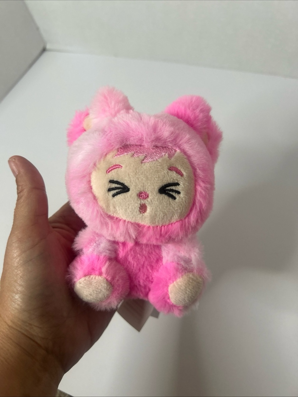 Pink Plush Bunny Character Keychain - Picture 7 of 7